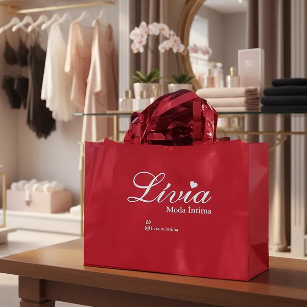 60 Sacolas Personalizadas Em Tnt Metalizada pequena em Oferta na Shopee