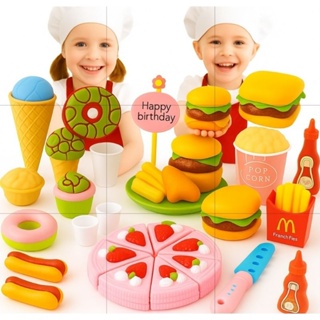 comidinha de brinquedo infantil de montar lanchinho frutinha pizza crec crec velcro em Oferta na Shopee