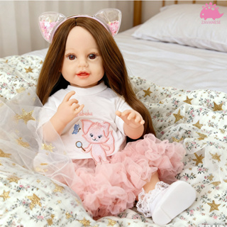 estido rosa marrom cabelo longo renascer realista boneca menina- a primeira escolha para presentes de crianças ZAVANESE em Oferta na Shopee
