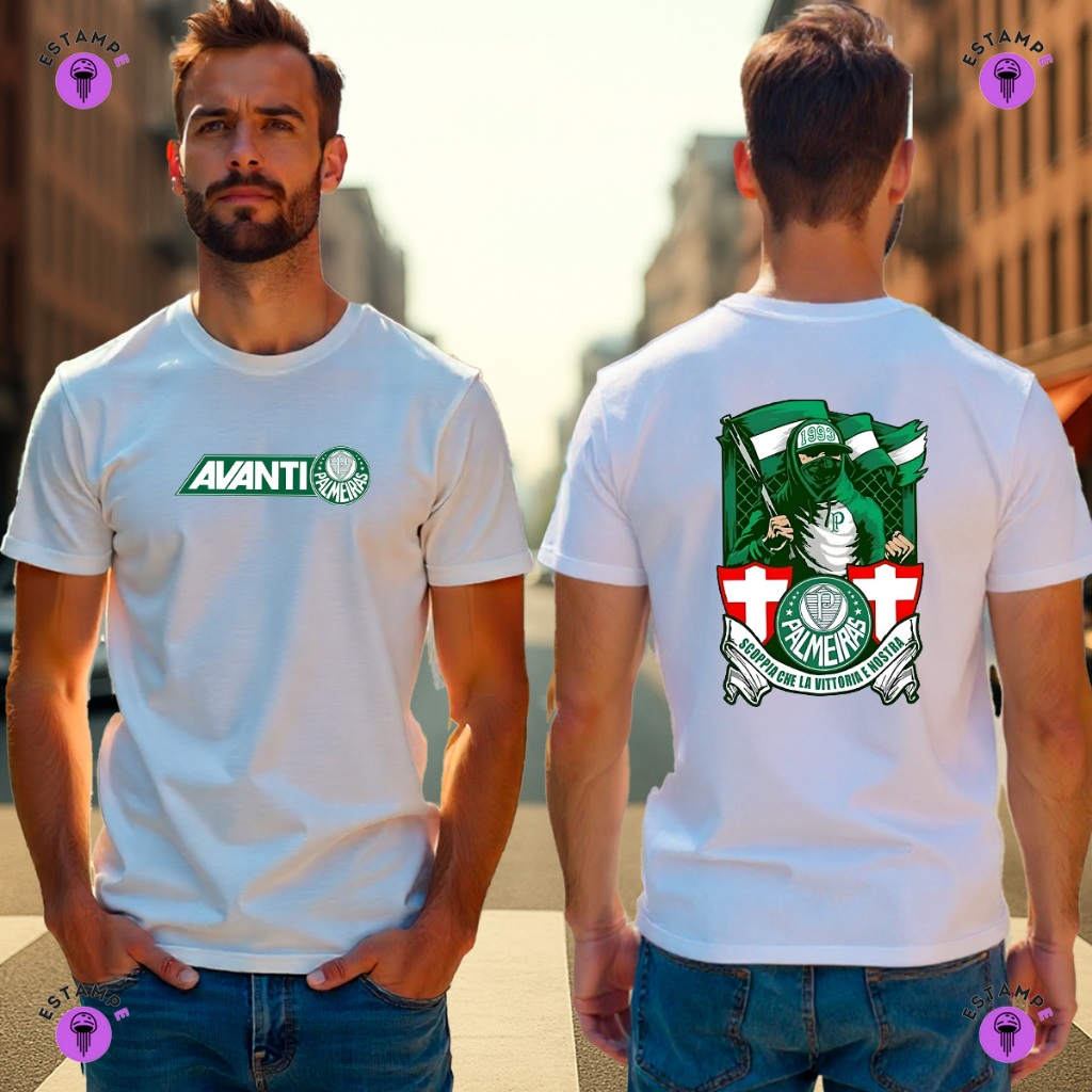 Camisa Camiseta Basica Palmeiras Avanti Mancha Verde Blusa 100% Algodão Premium Adulto Unissex