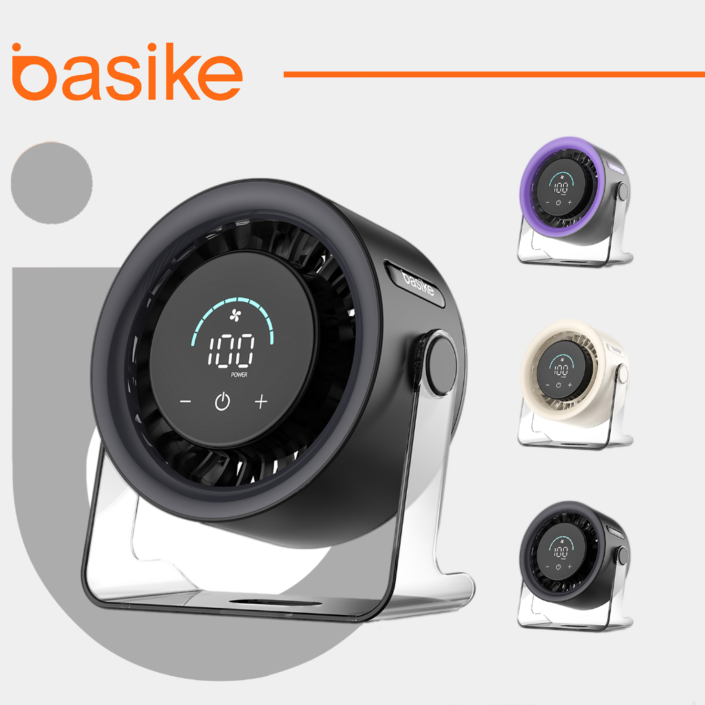 Basike 100 modos Ventilador De Mesa 30db Baixo ruído 5000mah Bateria com duração de 7H em Oferta na Shopee