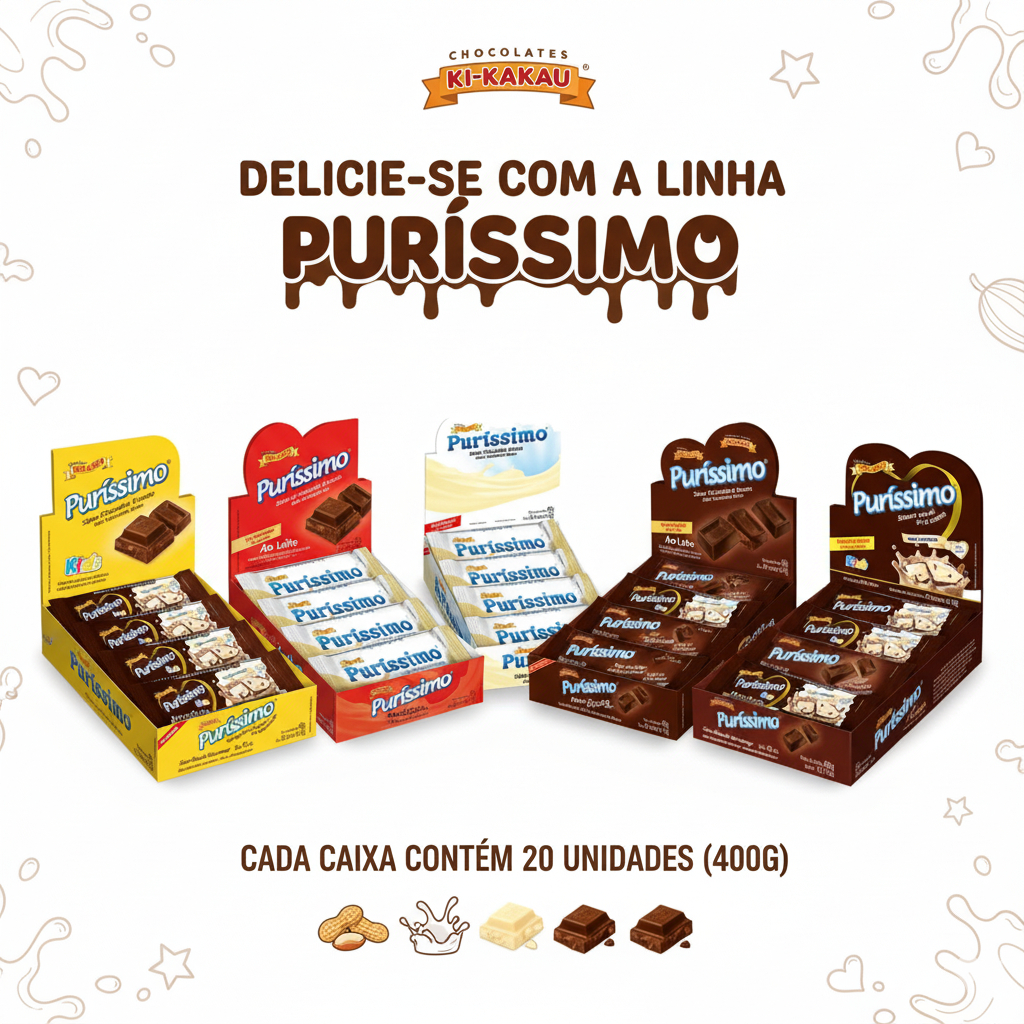 CX 20UN PURISSIMO BARRA 20G TODA LINHA A SUA ESCOLHA em Oferta na Shopee