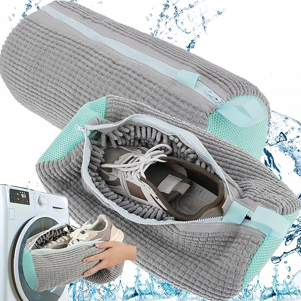 Saco para Lavar Tênis na Máquina Protetor Reutilizável com Zíper Evita Danos