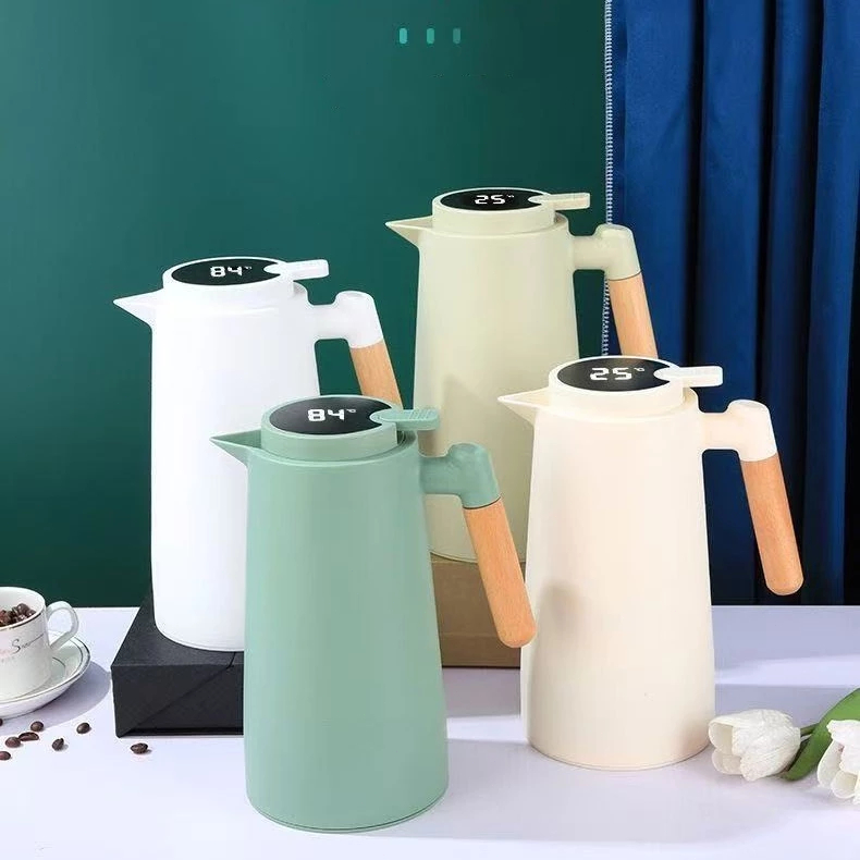 Garrafa Térmica 1 Litro com Termômetro LED - Design Moderno para Chás e Café O14 em Oferta na Shopee