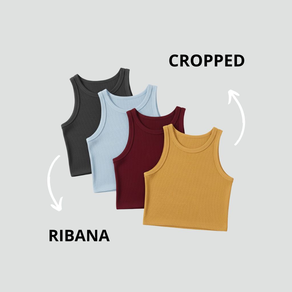 KIT 5 Croppeds Regata Feminino De Ribana em Oferta na Shopee