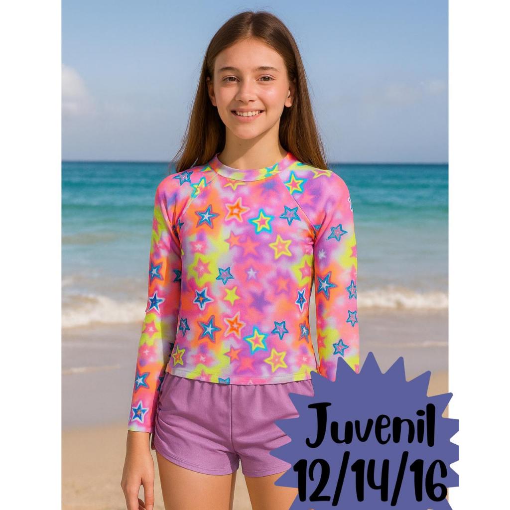 Roupa de Praia Juvenil Feminina Proteção Solar UV50+