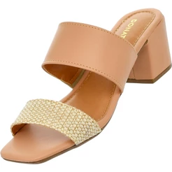Sandália Tamanco Feminina Salto Alto Baixo Médio Moda Donatella Shoes Mule