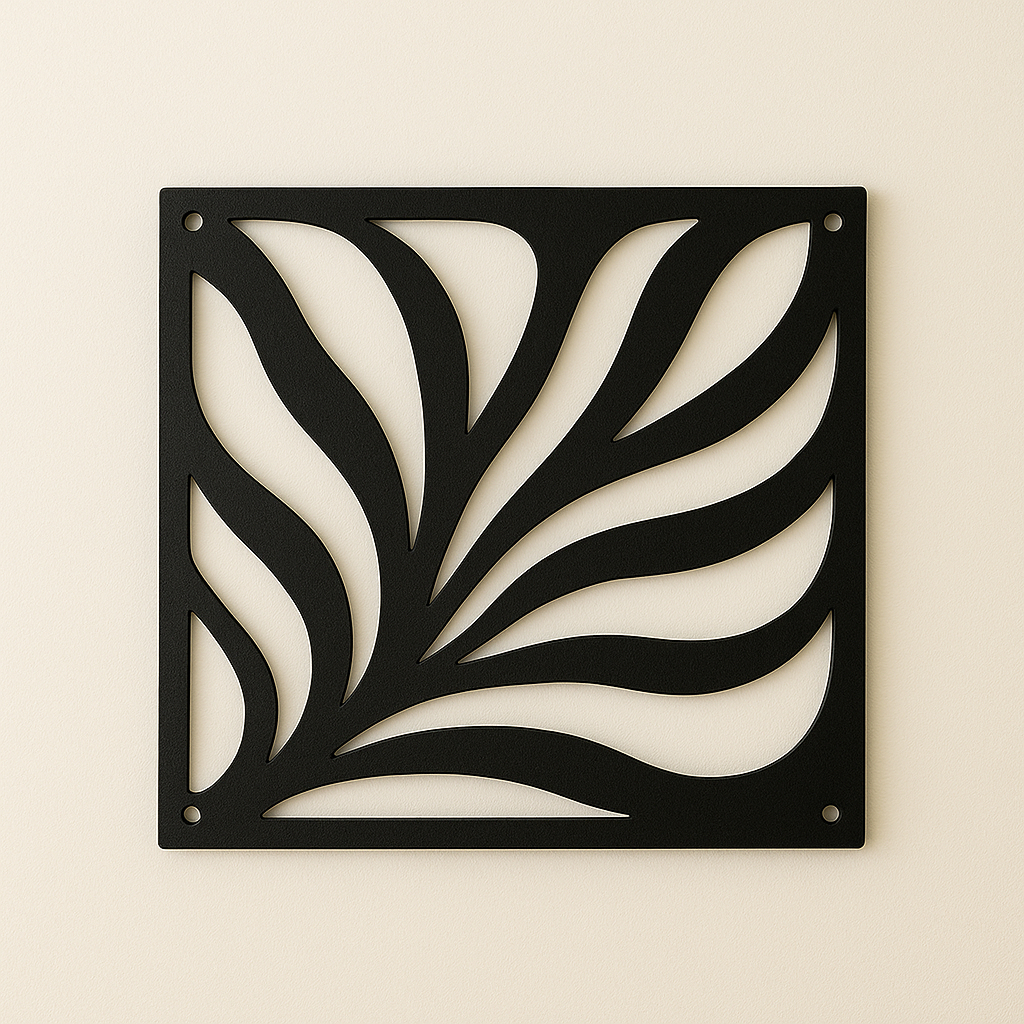 Kit 20 Peças Cobogó em MDF Preto e Cru – Painel Decorativo Vazado Parede e Ambientes