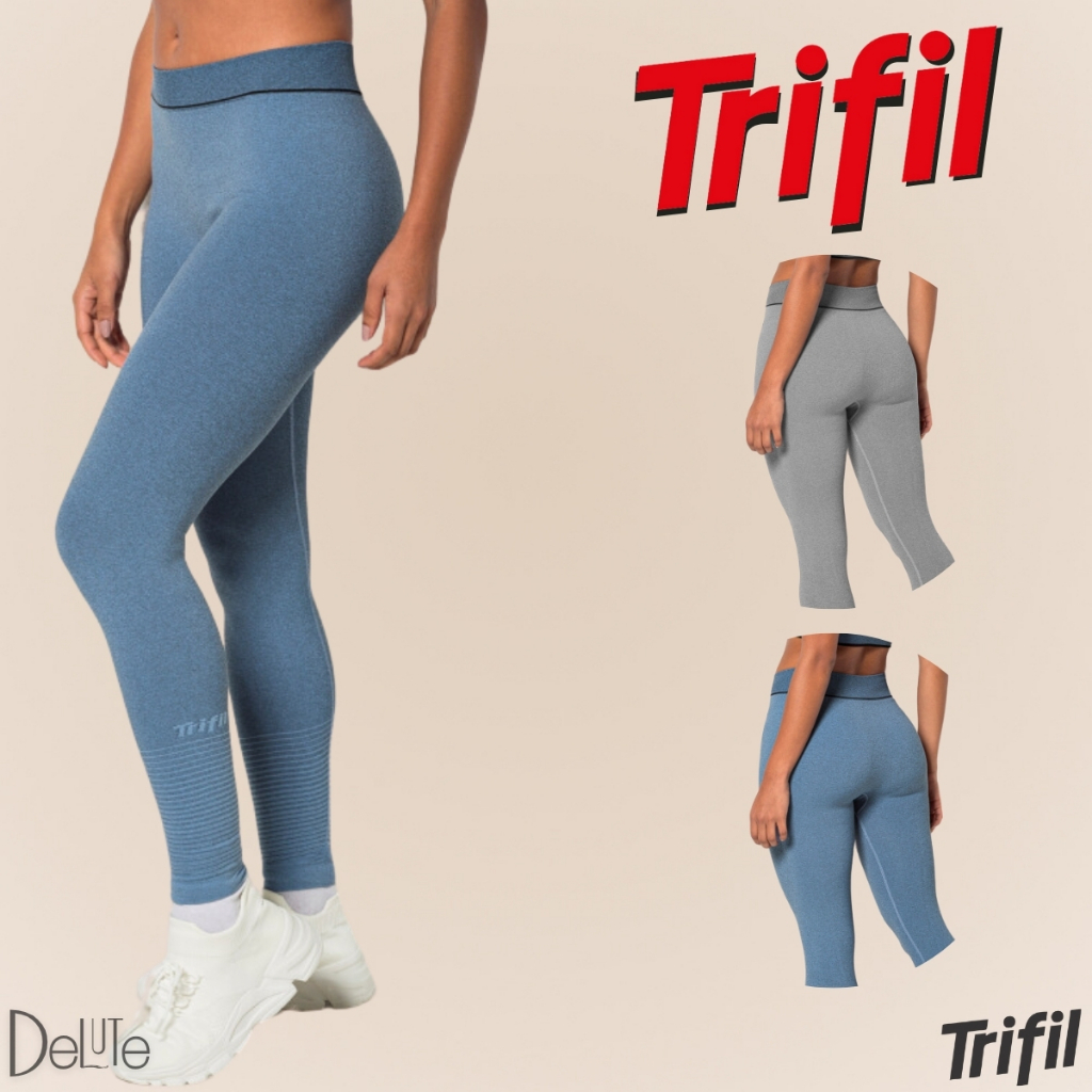 Calça Legging Trifil Feminina Sem Costura Resistente Cintura Alta Fitness Alta Performance Básica