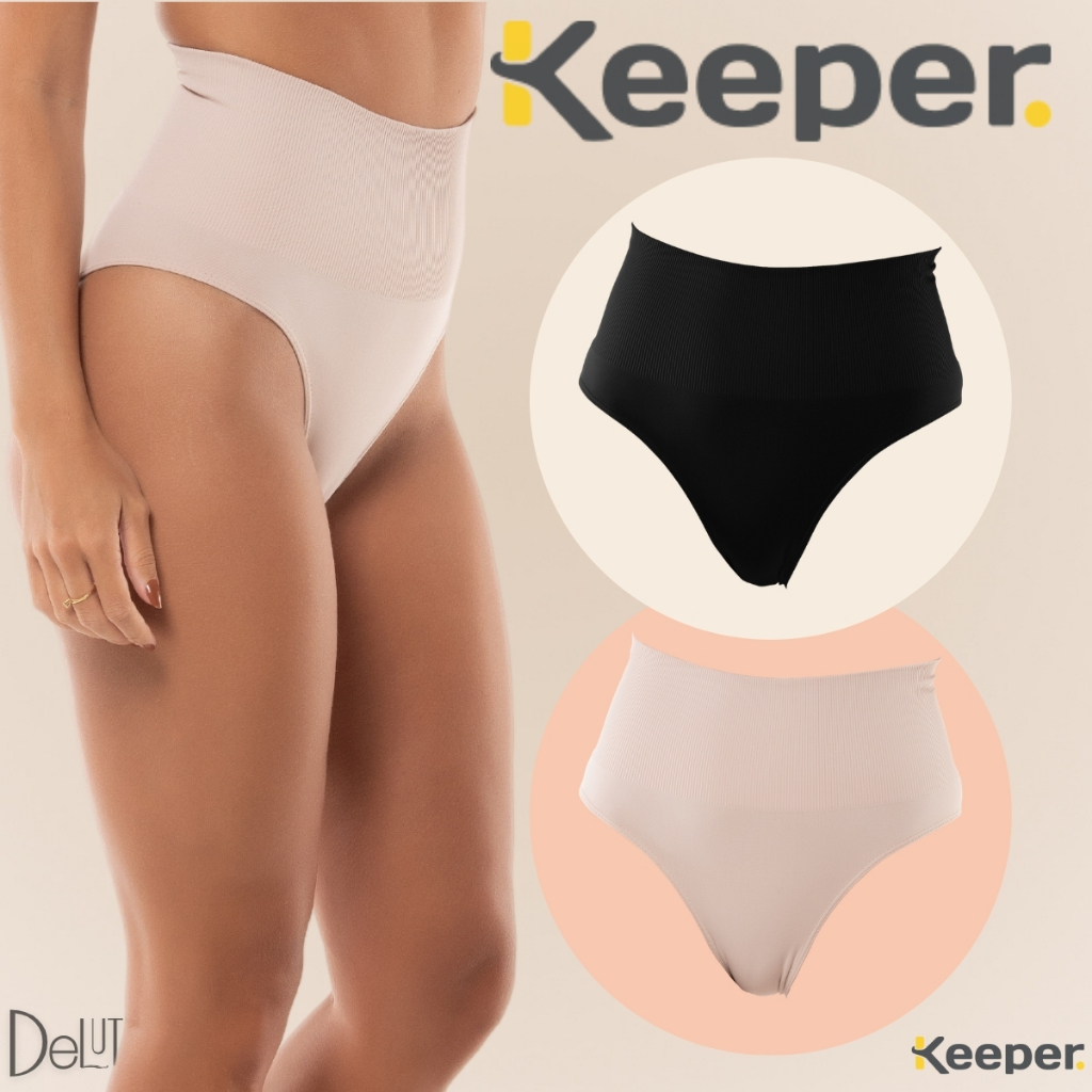 Calcinha Cintura Alta Modeladora Sem Costura Modelo Tanga Média Compressão Modela e Reduz Adulto