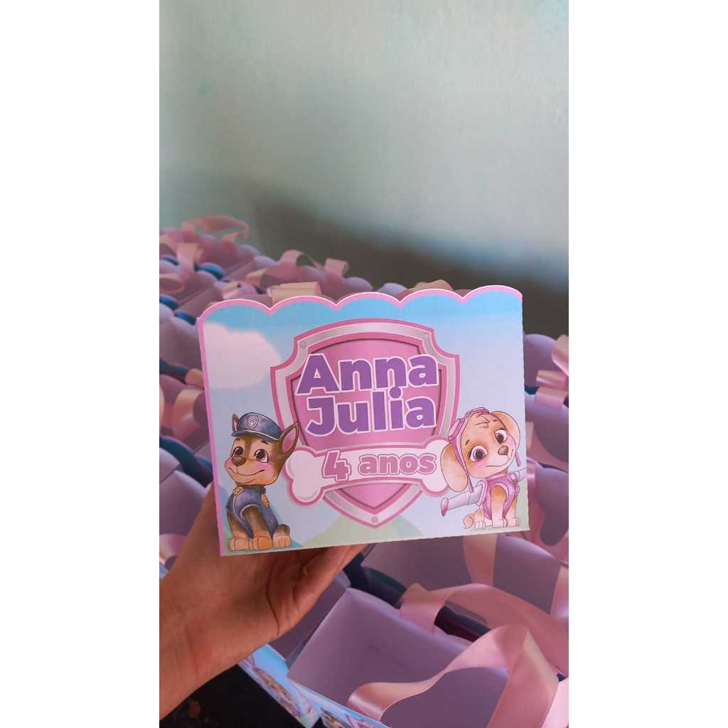 Sacolinhas Personalizadas Skye- Produzimos Todos os Temas-Mimos de Aniversário-Lembrancinhas