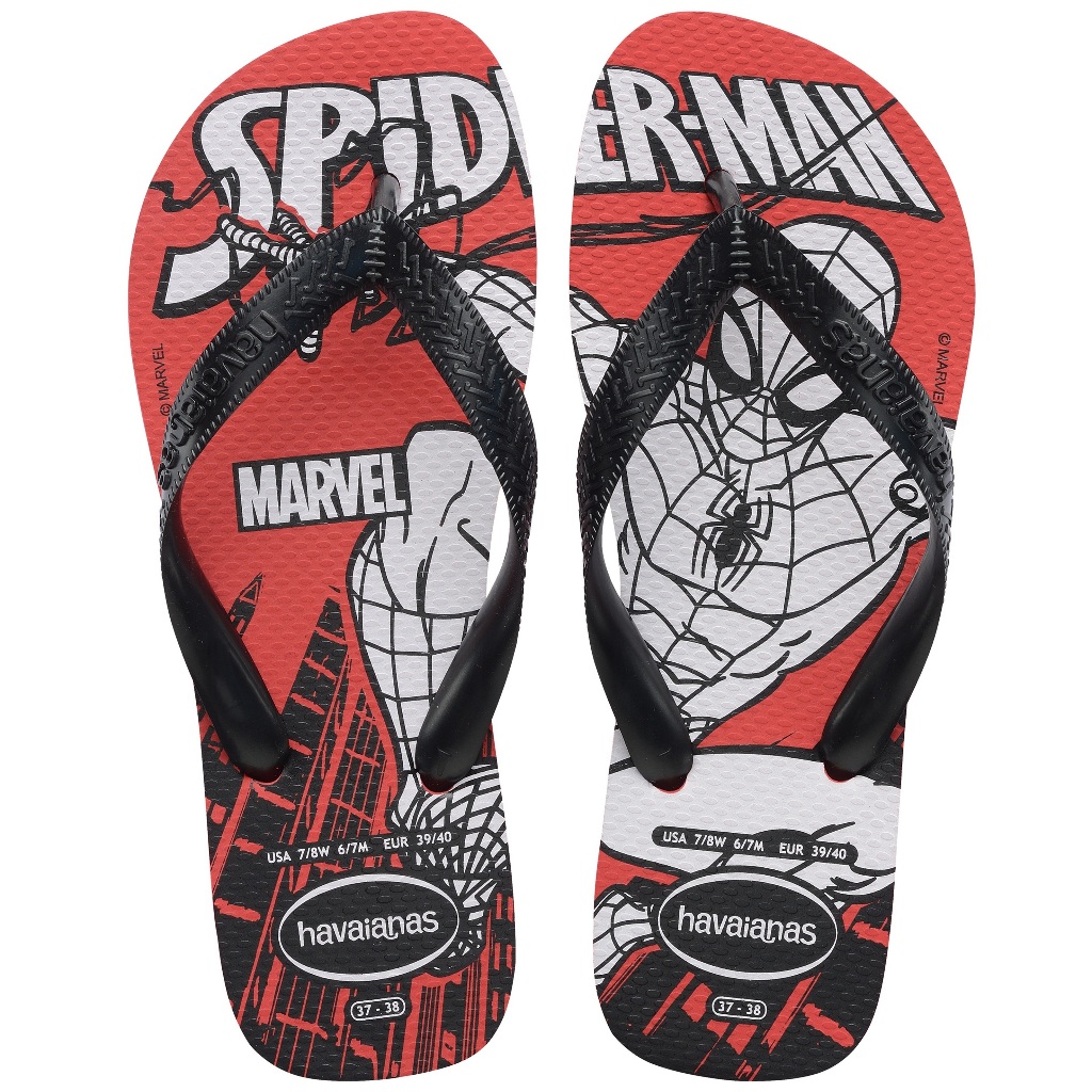 Chinelo Masculino Havaianas Marvel Logomania Homem Aranha e Capitão América em Oferta na Shopee