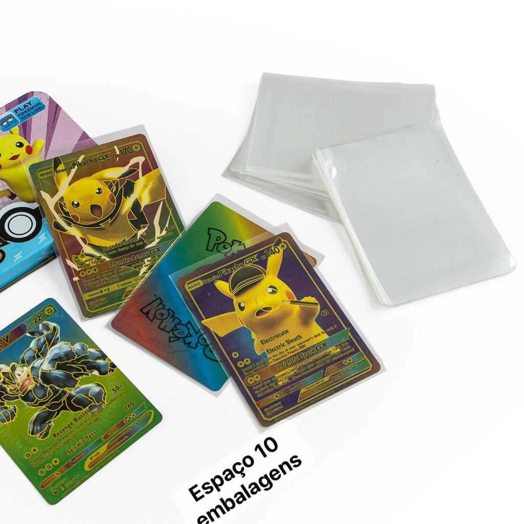 100 saquinho para proteger CARTA Sleeve  Shield Básico  Pokémon, Magic, Photocard, One Piece, Exploding Kittens, Carta