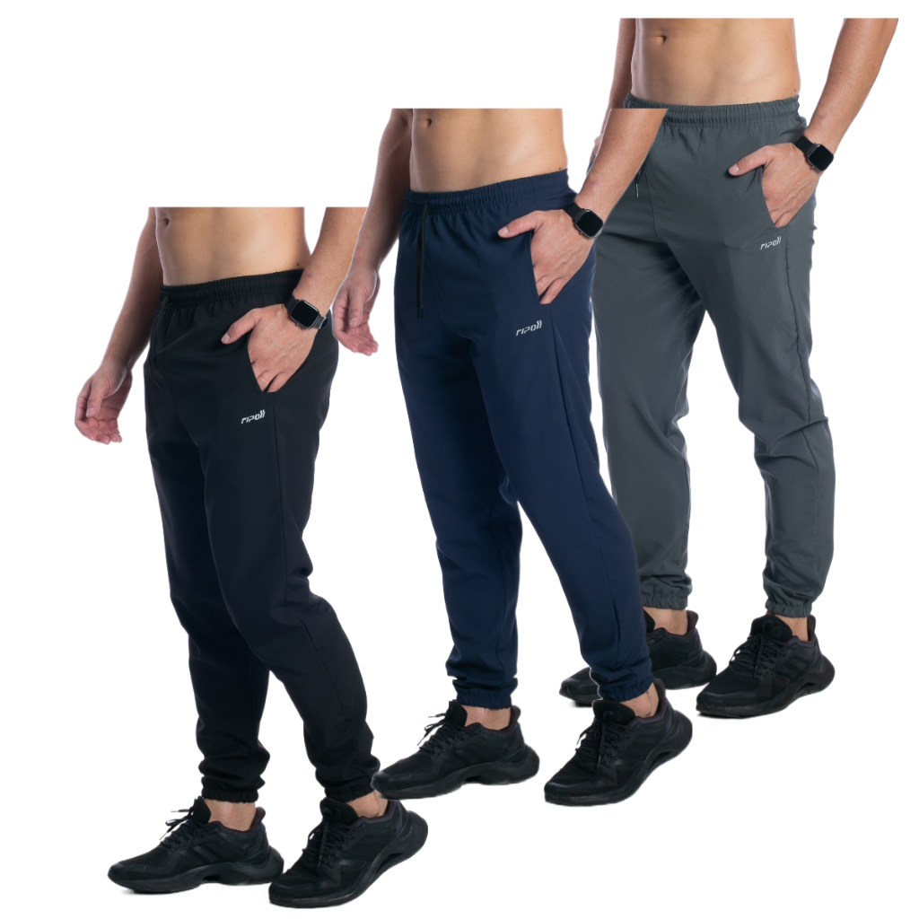 Calça Corta Vento Jogger Tactel Masculina Treino Academia