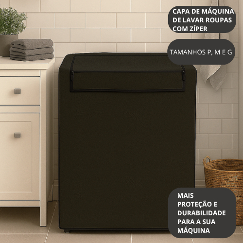 Capa para Máquina de Lavar  - Impermeável com Zíper Peça Única em Oferta na Shopee