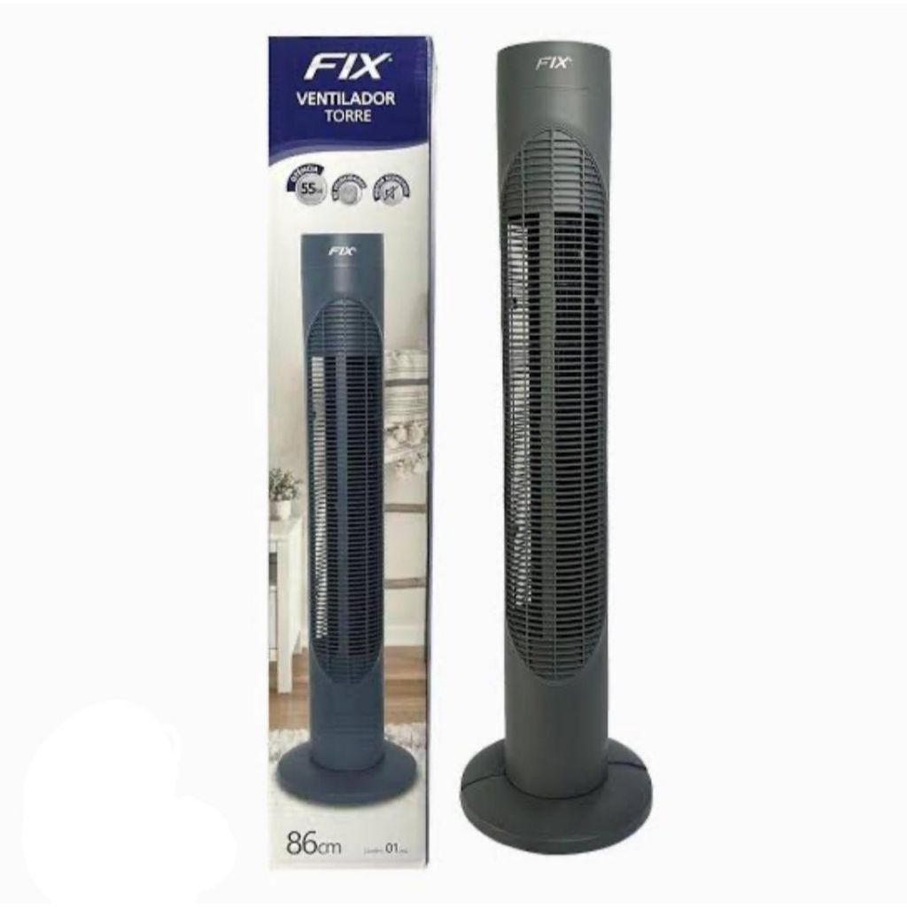 Ventilador Torre Slim Cinza Fix 3 Velocidades 110/220v 86cm