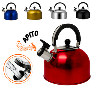 Chaleira Inox com Apito Ferve Rápido Fogão Gás Indução Elétrico em Oferta na Shopee