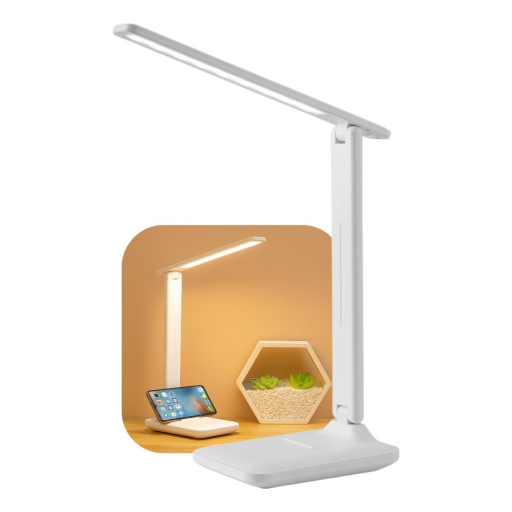 Luminária de Mesa Touch 3 Níveis Recarregável USB Luz Aconchegante 30 LEDs Abajur Leitura