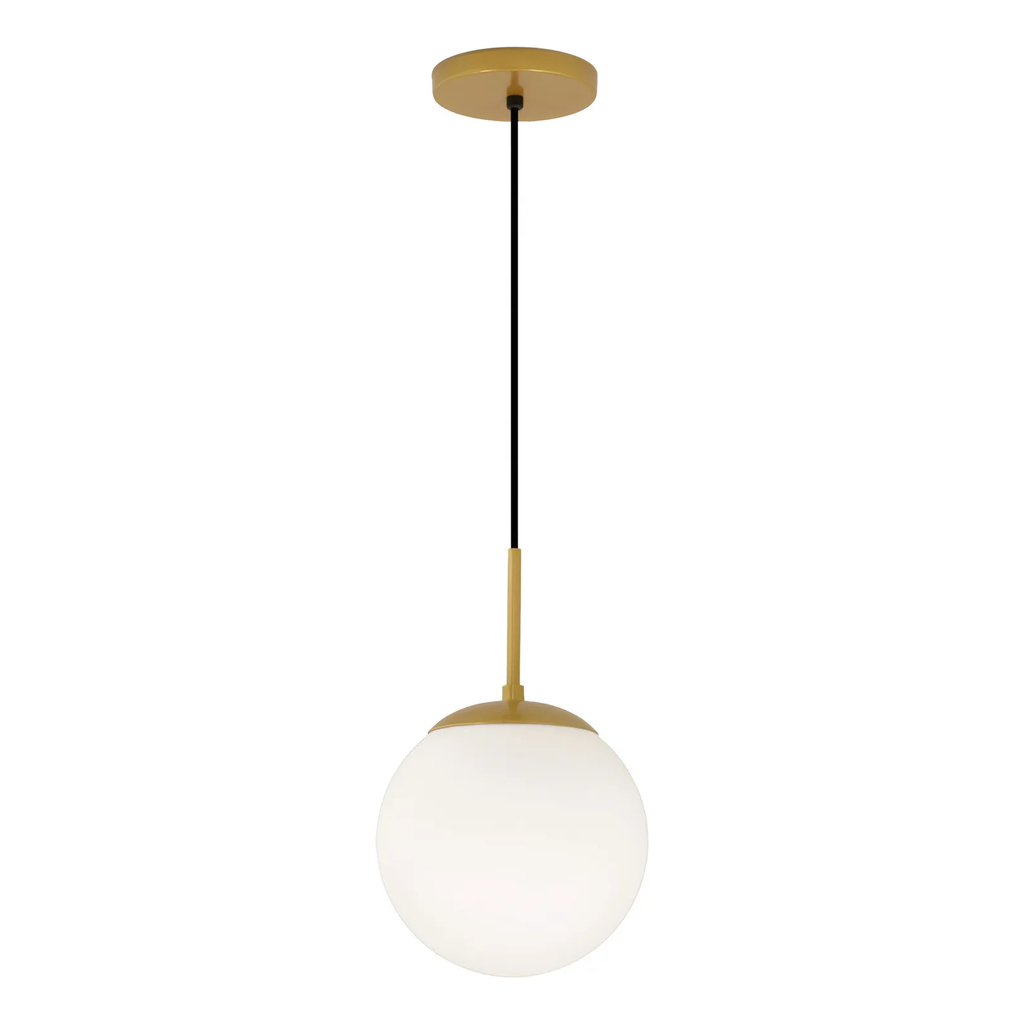 Luminária Teto Pendente Globo Vidro Jabuticaba 20cm