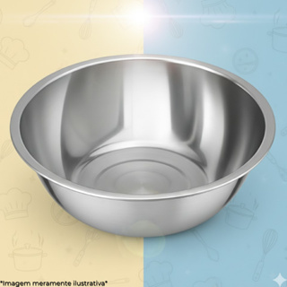 Bacia Bowl de Inox Uny Home 40cm 10L Grande Redonda Ideal Para Cozinha Restaurante e Confeitaria em Oferta na Shopee
