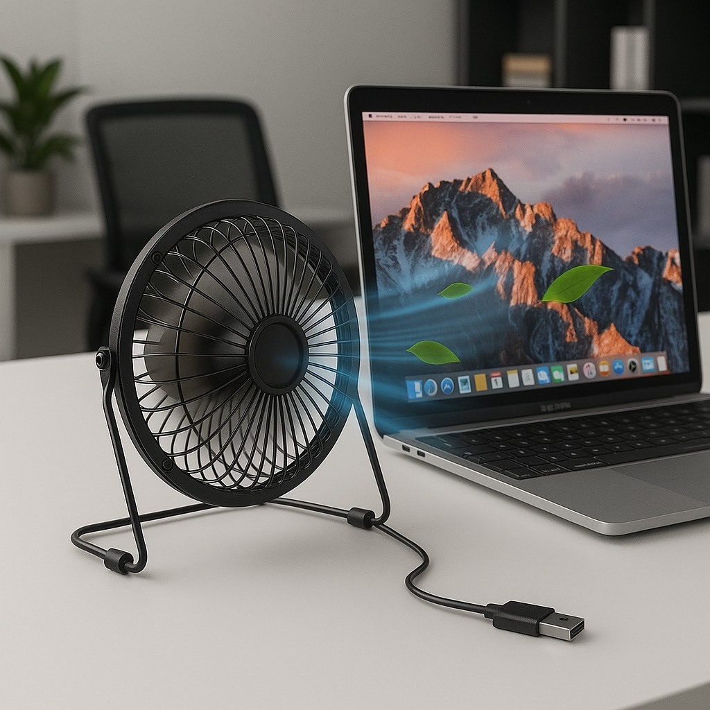 Mini Ventilador Usb De Mesa Premium Potente E Silencioso 4 Polegadas Notebook Escritório Verão