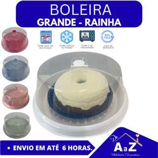 Boleira Rainha com tampa de plastico linha premium em Oferta na Shopee