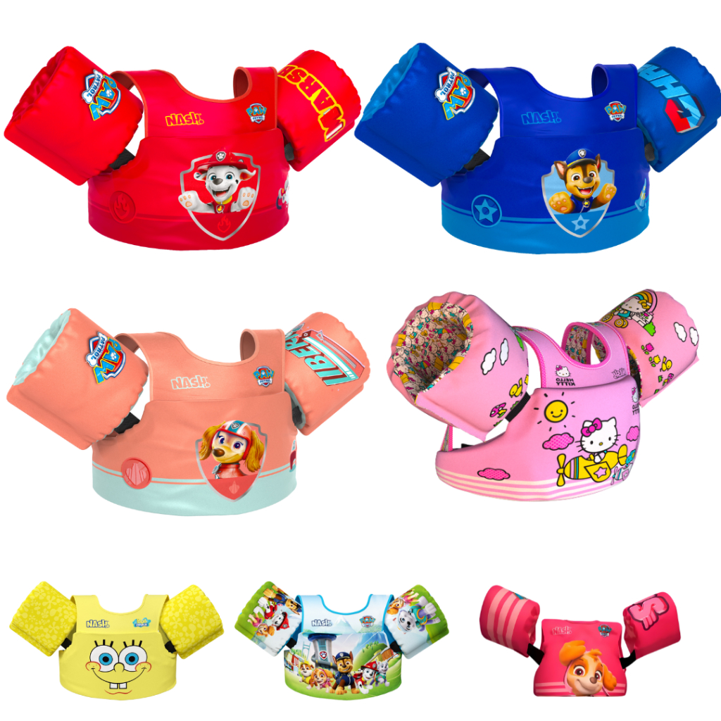 BOIA INFANTIL COM COLETE SALVA VIDAS PATRULHA CANINA em Oferta na Shopee