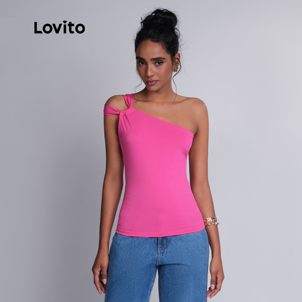 Lovito Regata Casual Lisa Feminina LB996BRL1026 em Oferta na Shopee
