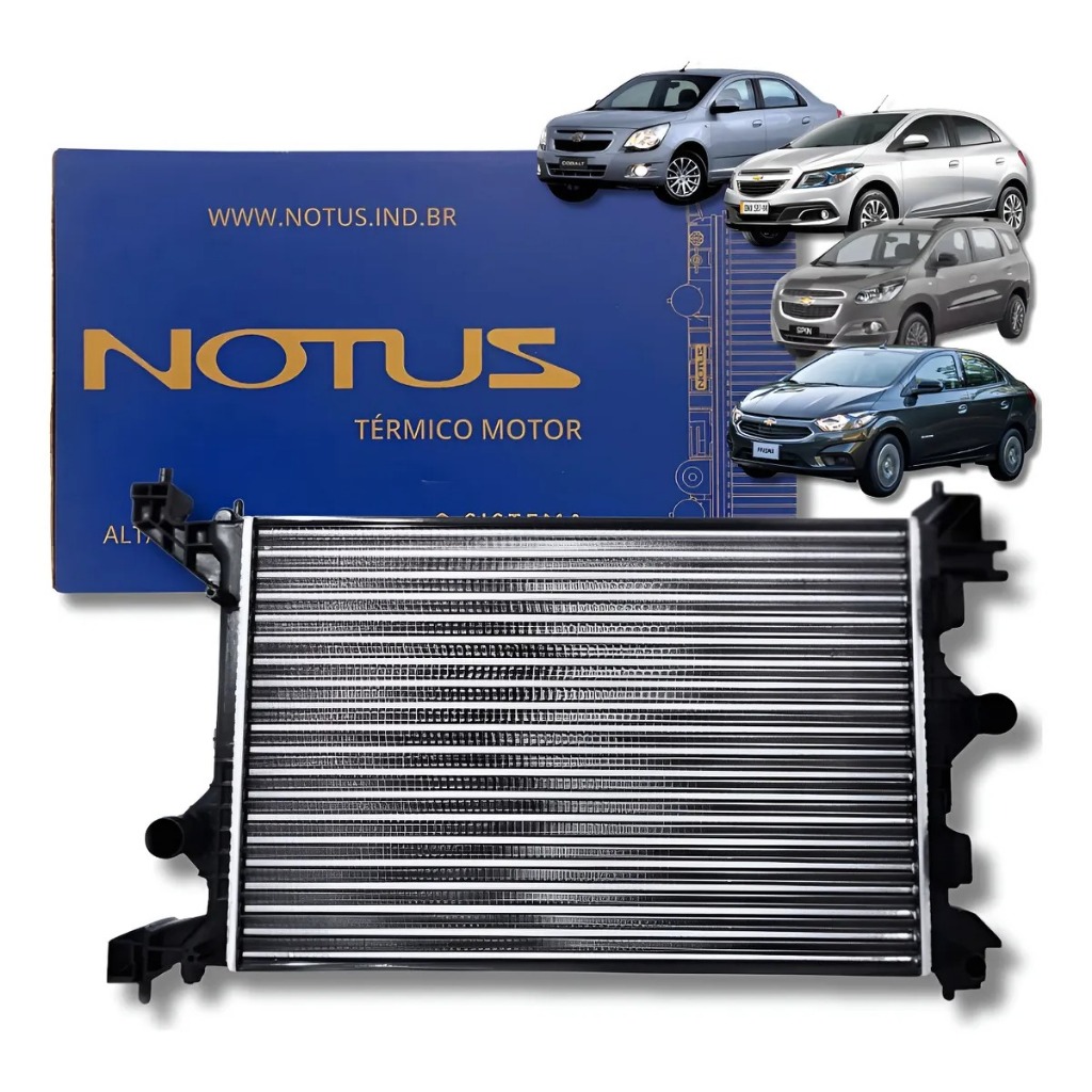 Radiador De Água Para Chevrolet Cobalt Onix Prisma Spin 1.4 1.8 2011 Á 2017 Notus em Oferta na Shopee