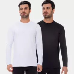 Combo 2 Camisas Masculina Proteção Solar Uv Térmica Segunda Pele Casual Verão Praia
