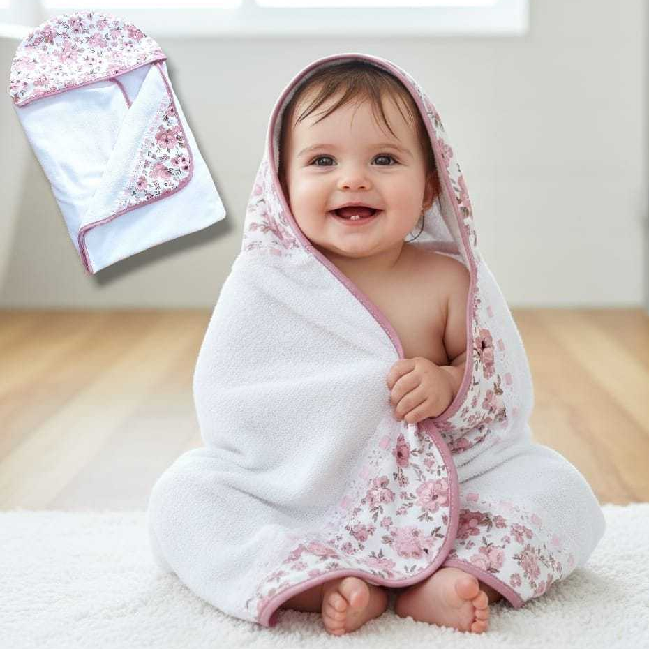 Toalha de Banho do Bebê Felpuda e Atoalhada com Capuz e Forração em Oferta na Shopee