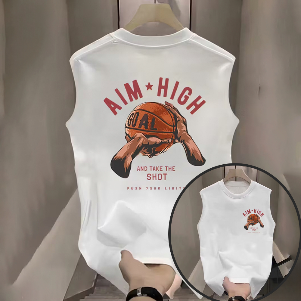 Camiseta Regata Basquete Oversized Longa Machçao Aim High The Shot Exclusiva Unissex