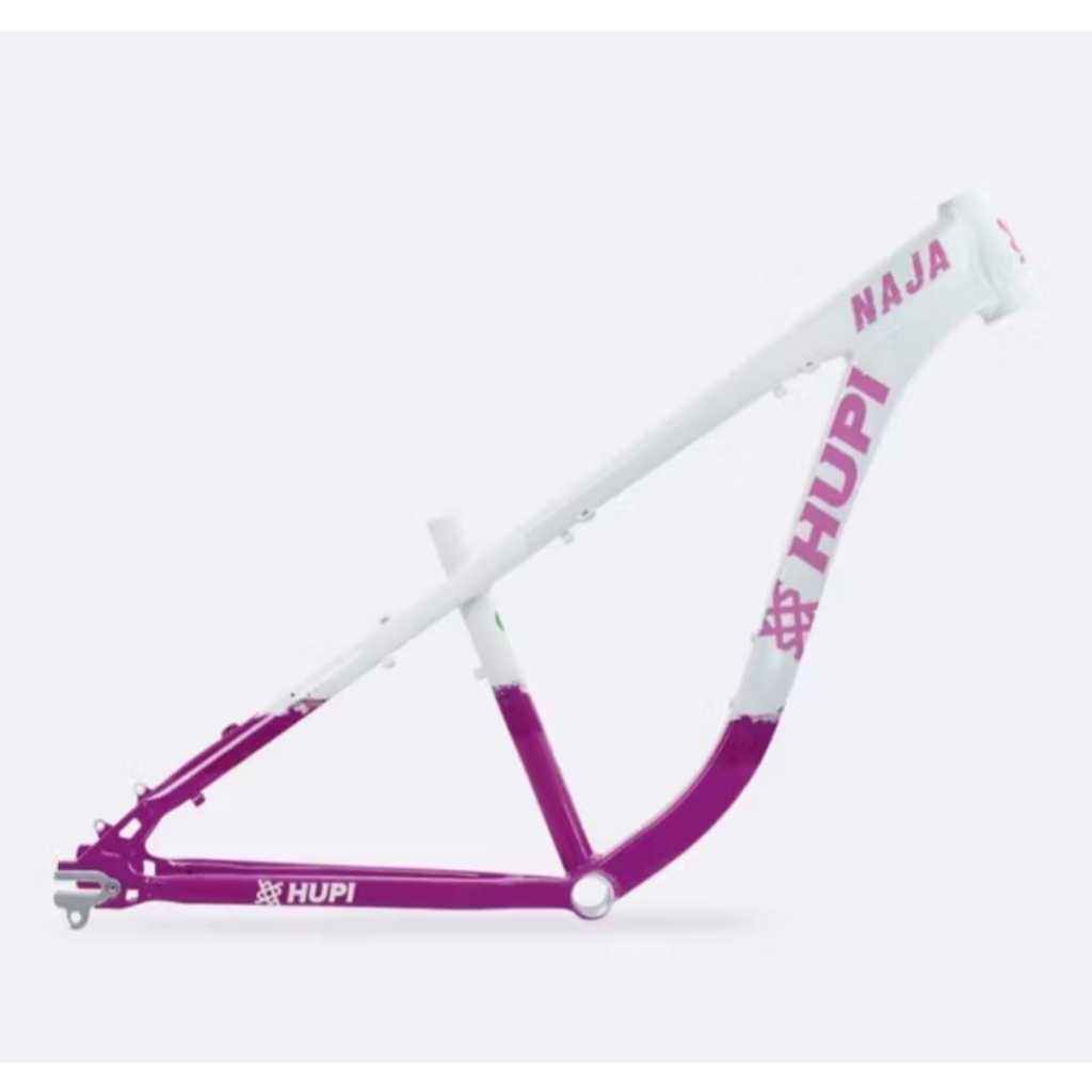 Quadro Hupi Naja V9 Branco/Roxo/Rosa Horizontal Tapered