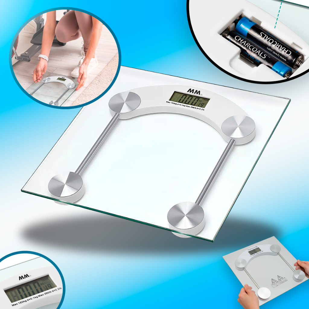 Balança Corporal Digital Peso Até 180kg Transparente Vidro