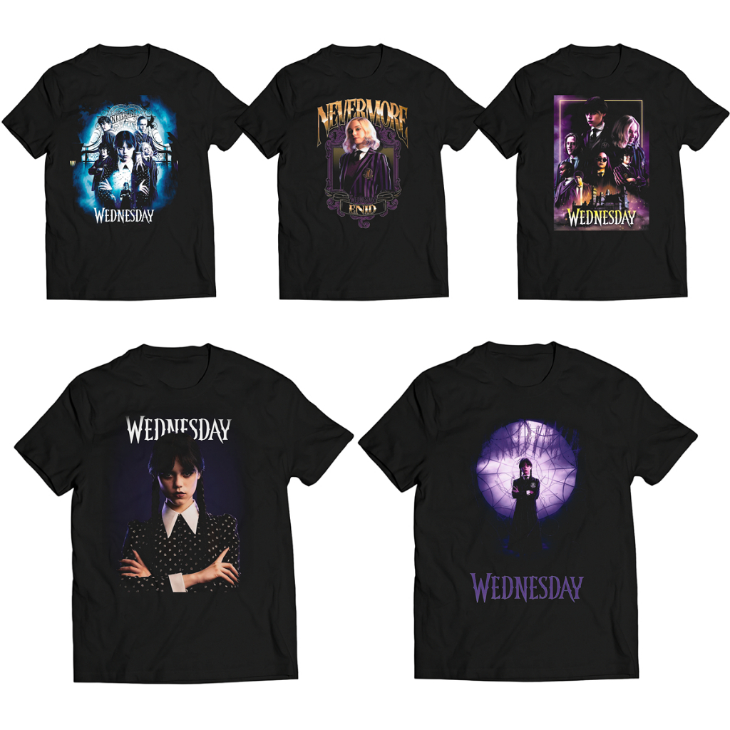 Camiseta Wandinha Addams Wednesday Seriado 100% Algodão Unissex Diversas Estampas