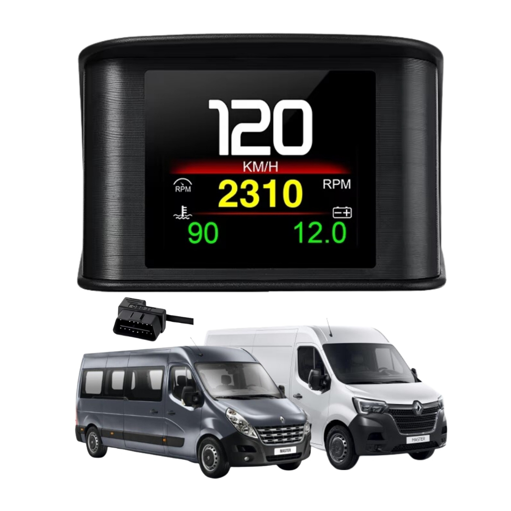 Medidor Temperatura Marcador Renault Master Van 2016 Acima HUD OBD2 P10 sprinter Veracruz Kombi em Oferta na Shopee