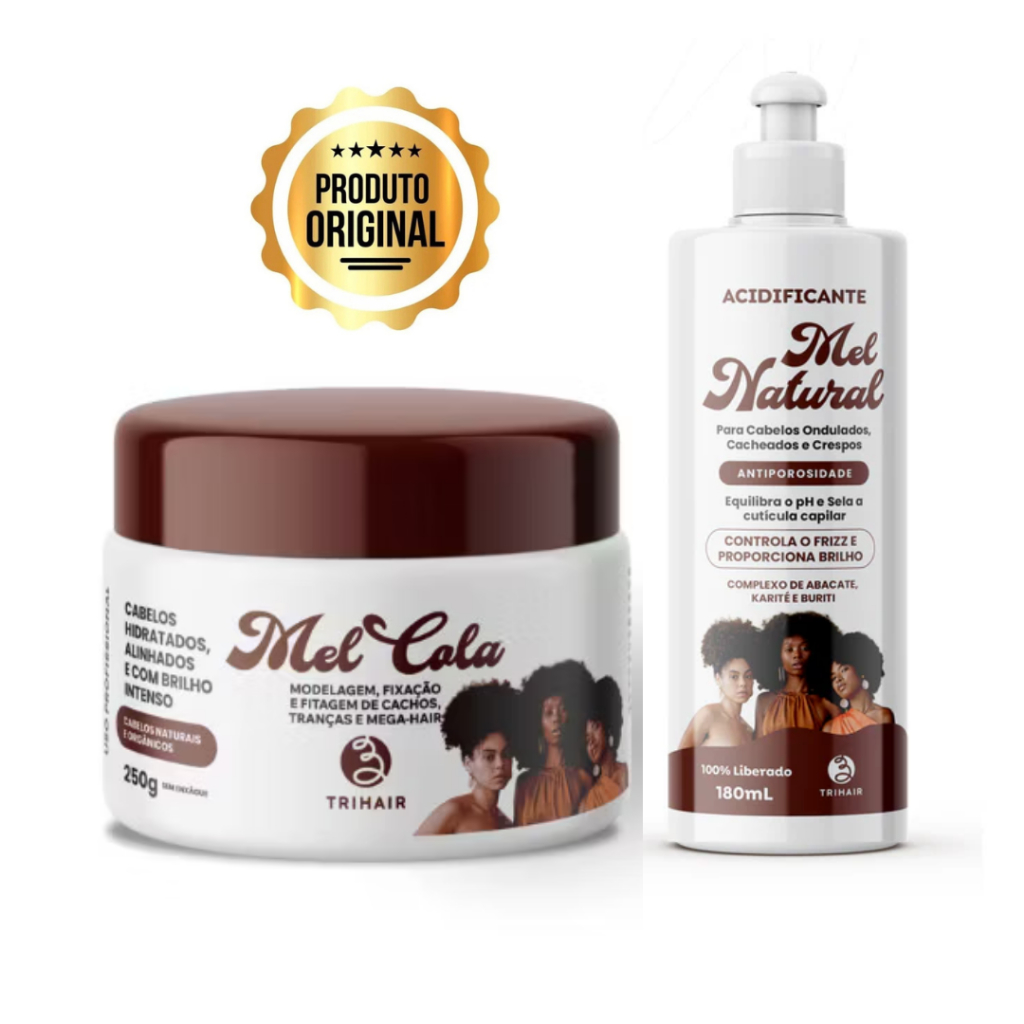 Mel Cola 250g Trihair + Acidificante Antiporosidade Mel Natural Trihair