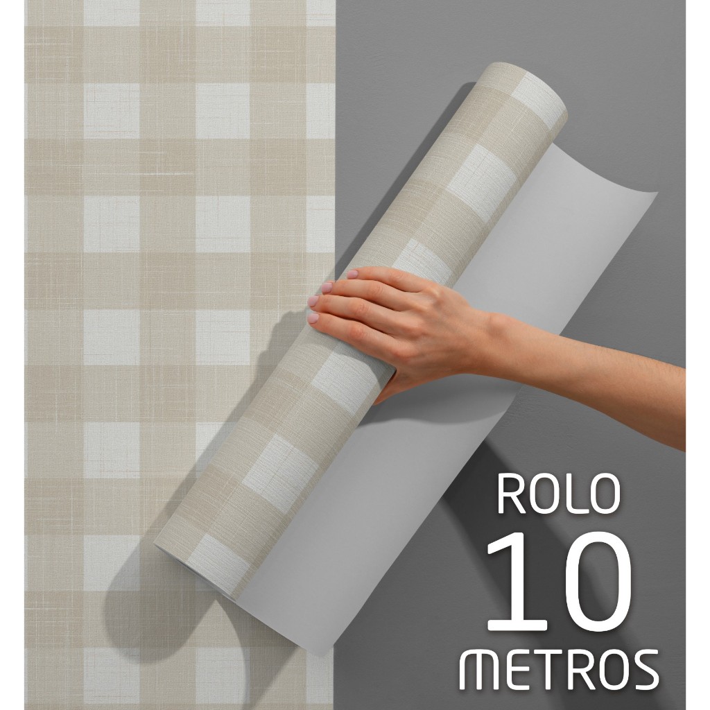 Papel de Parede Adesivo Autocolante  Xadrez para quarto, escritório, sala, quarto de bebê