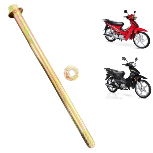 Eixo da roda traseira com porca Shineray Phoenix Gold 50cc Traxx Moby