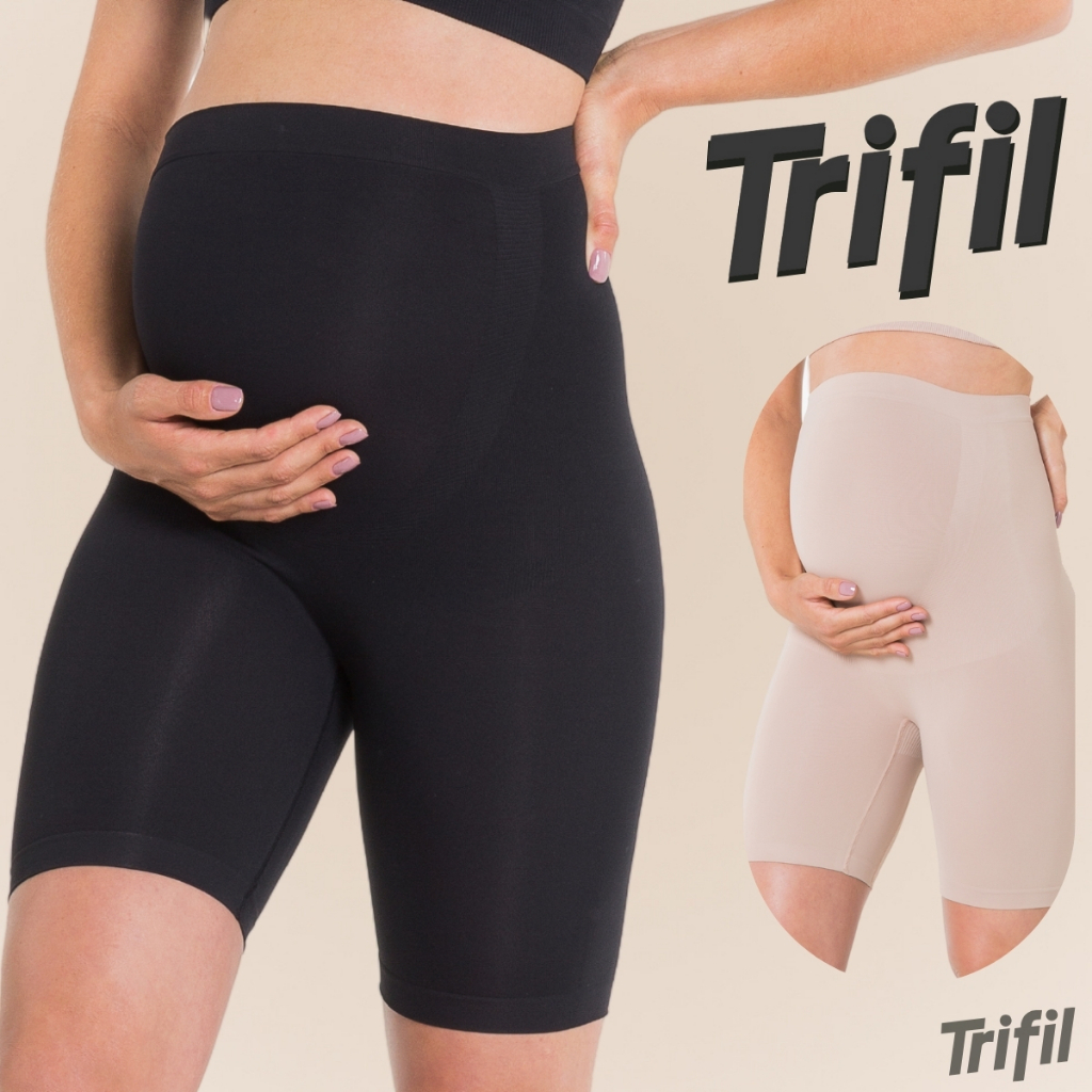 Bermuda Short Cintura Alta Trifil Para Gestante Gravida Maternidade em Oferta na Shopee