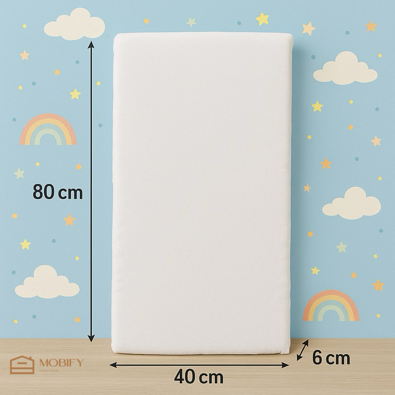Colchão para Moisés mini Berço 80x40cm Super Macio Capa Removível em Oferta na Shopee