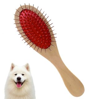 Escova Pet Sem Bolinha Pente Madeira Para Cachorros Com Pelos Longos Tam M em Oferta na Shopee