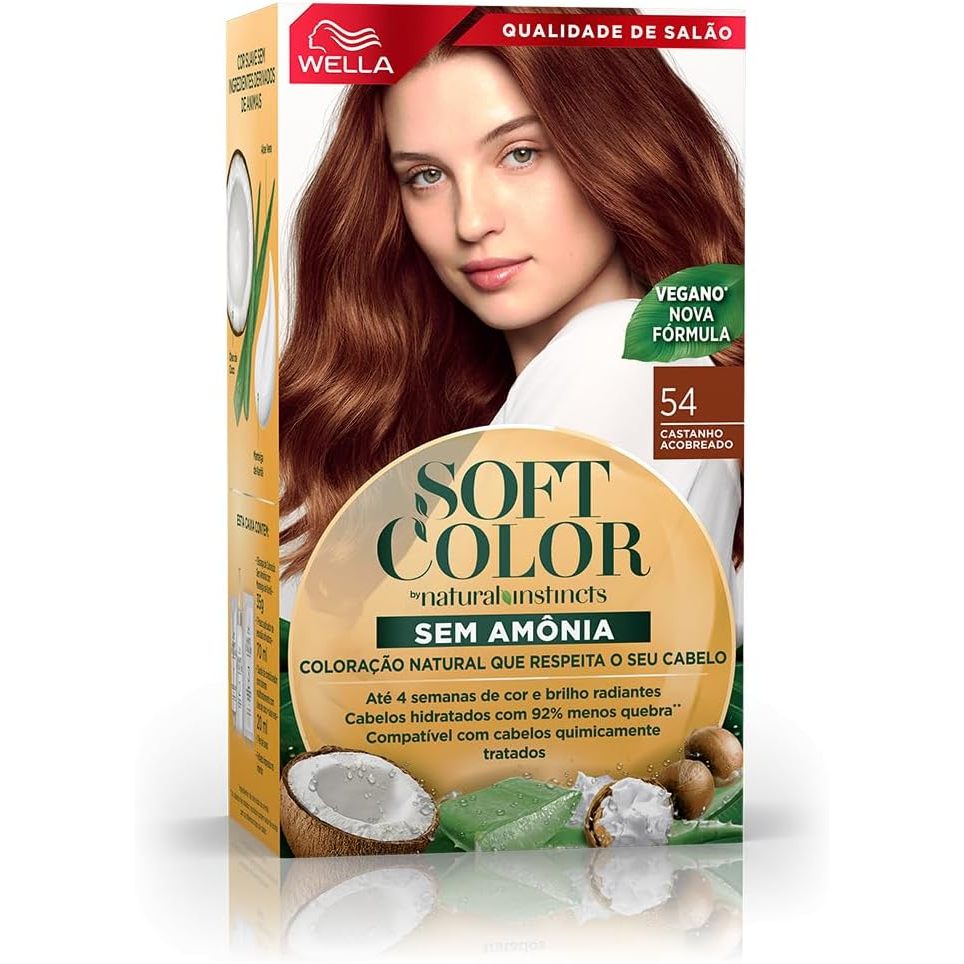 Tinta De Cabelo Soft Color Castanho Acobreado 54