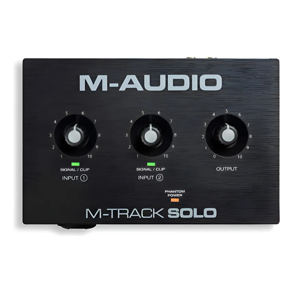 Interface Som Áudio Mtracksolo M-audio Profissional 2 Canais USB Preto - detalhe