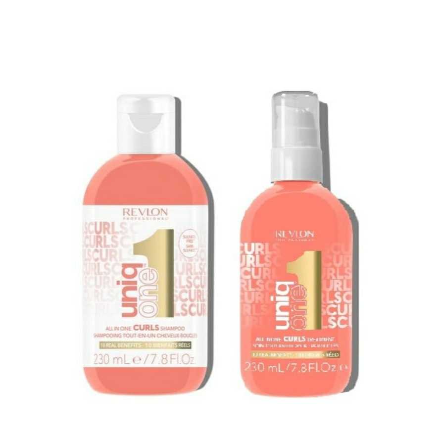 Uniq One  Curls Revlon Shampoo e Leave -in 230ml cada