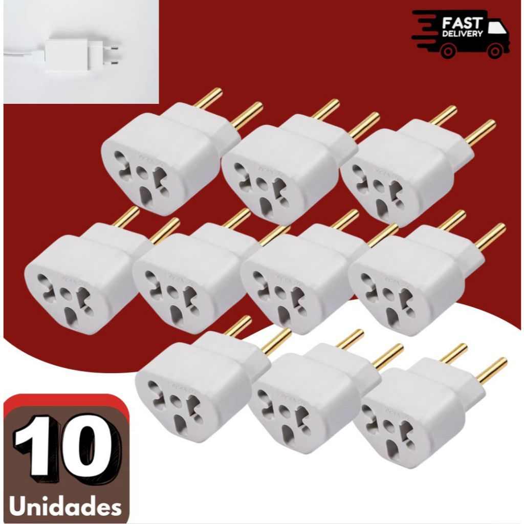 Imagem Adaptador De Tomada Bob Love 10a/20a 110.250v T Universal