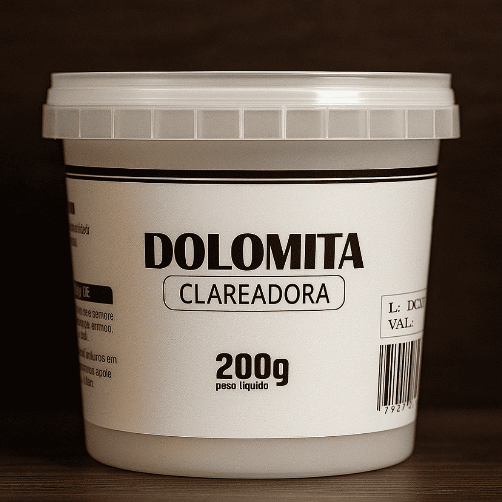 Dolomita Clareadora Natural 200g Máscara Facial e Corporal Pura Rejuvenescedora e Hidratante