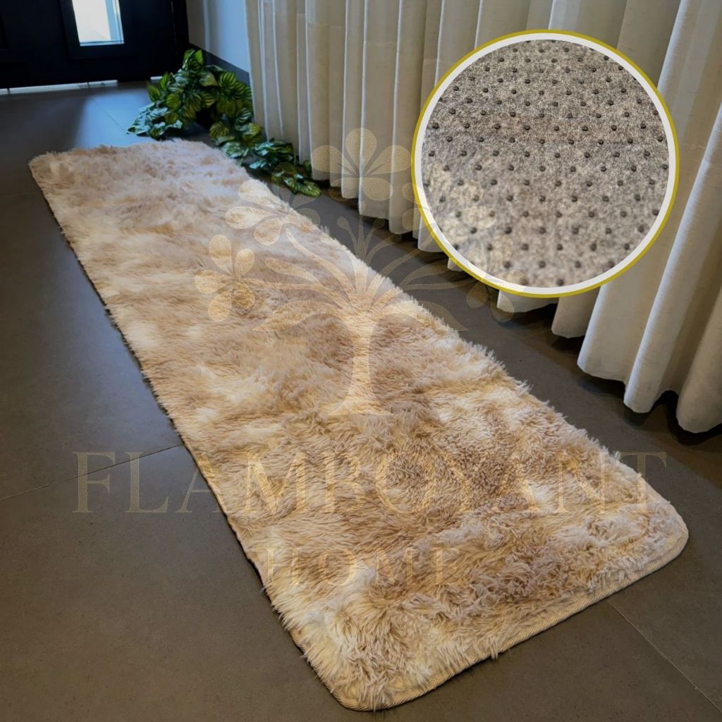 Tapete Passadeira Felpuda Antiderrapante 2,00x0,60 Premium Luxo