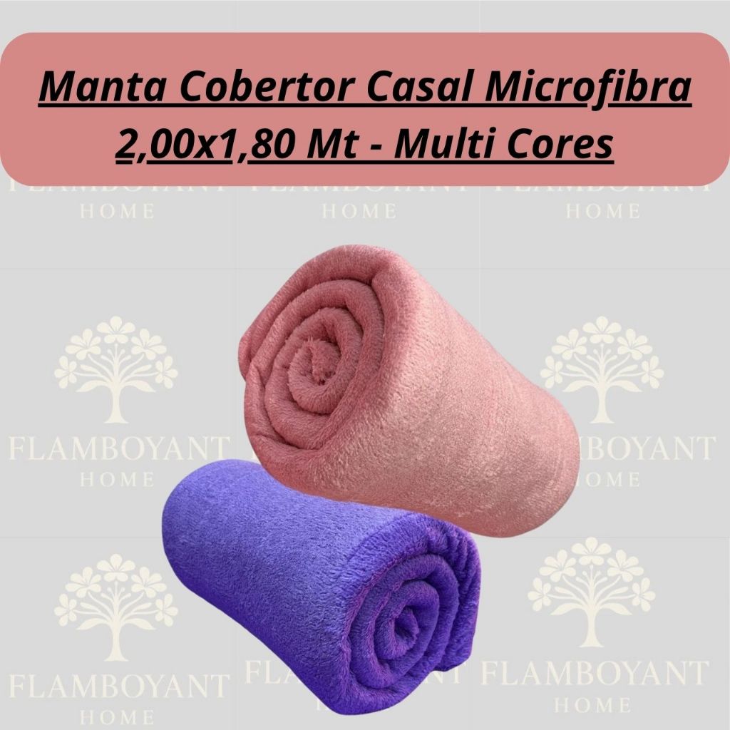 Manta Cobertor Casal Microfibra 1,80x2,00 Multi Cores Super Fofinha