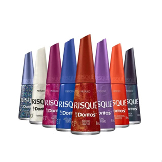 Coleção Esmalte Risqué Doritos | 8 cores | Lançamento Cores Risqué & Doritos em Oferta na Shopee